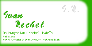 ivan mechel business card